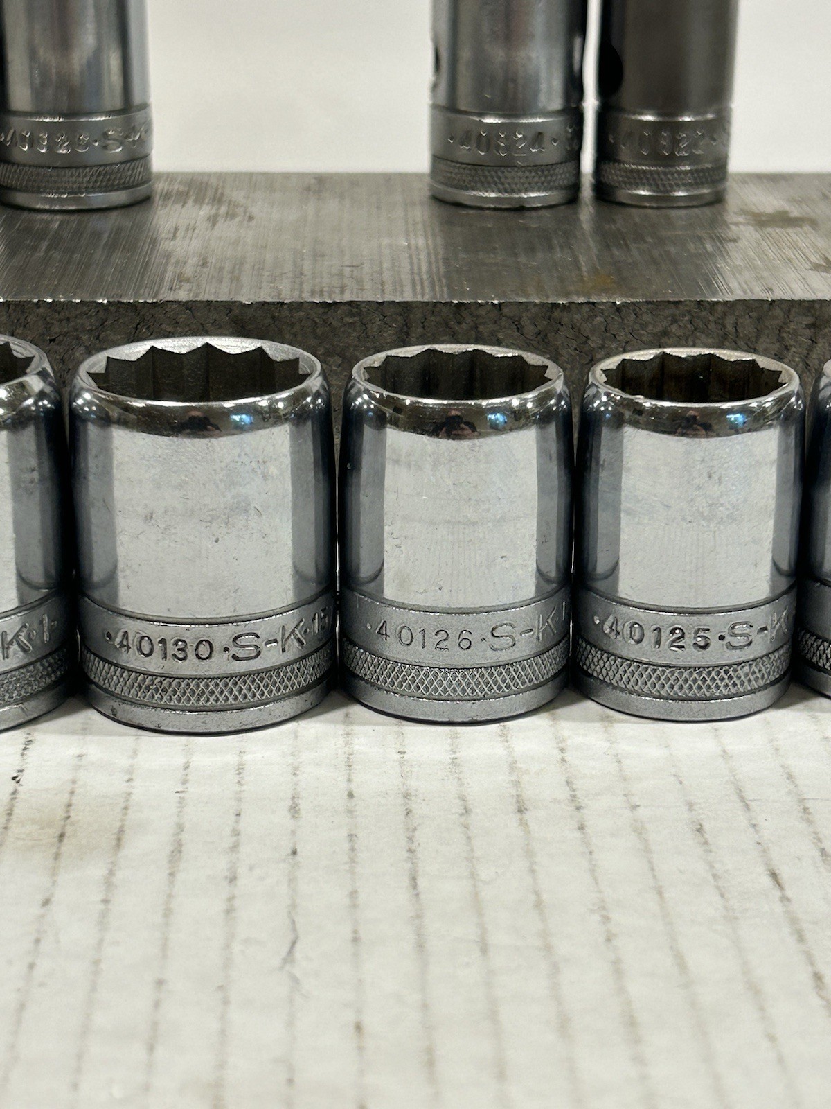 Vintage S-K SK Tools Socket Set W/Breaker Bar 9/16 ~ 1-1/4 SAE USA 1/2” Drive