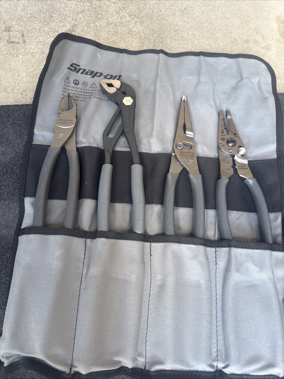 For Snap On 4pc Plier Set ( 388ACF + PWCS9AF + LN47ACF + AWPBX10) PL4TGKB1DT