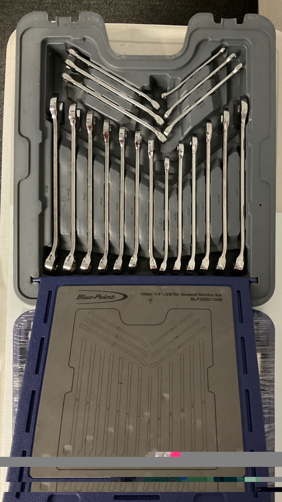 Blue Point 100pc 1/4″ & 3/8″ Dr General Service Set BLPGSSC100B Complete
