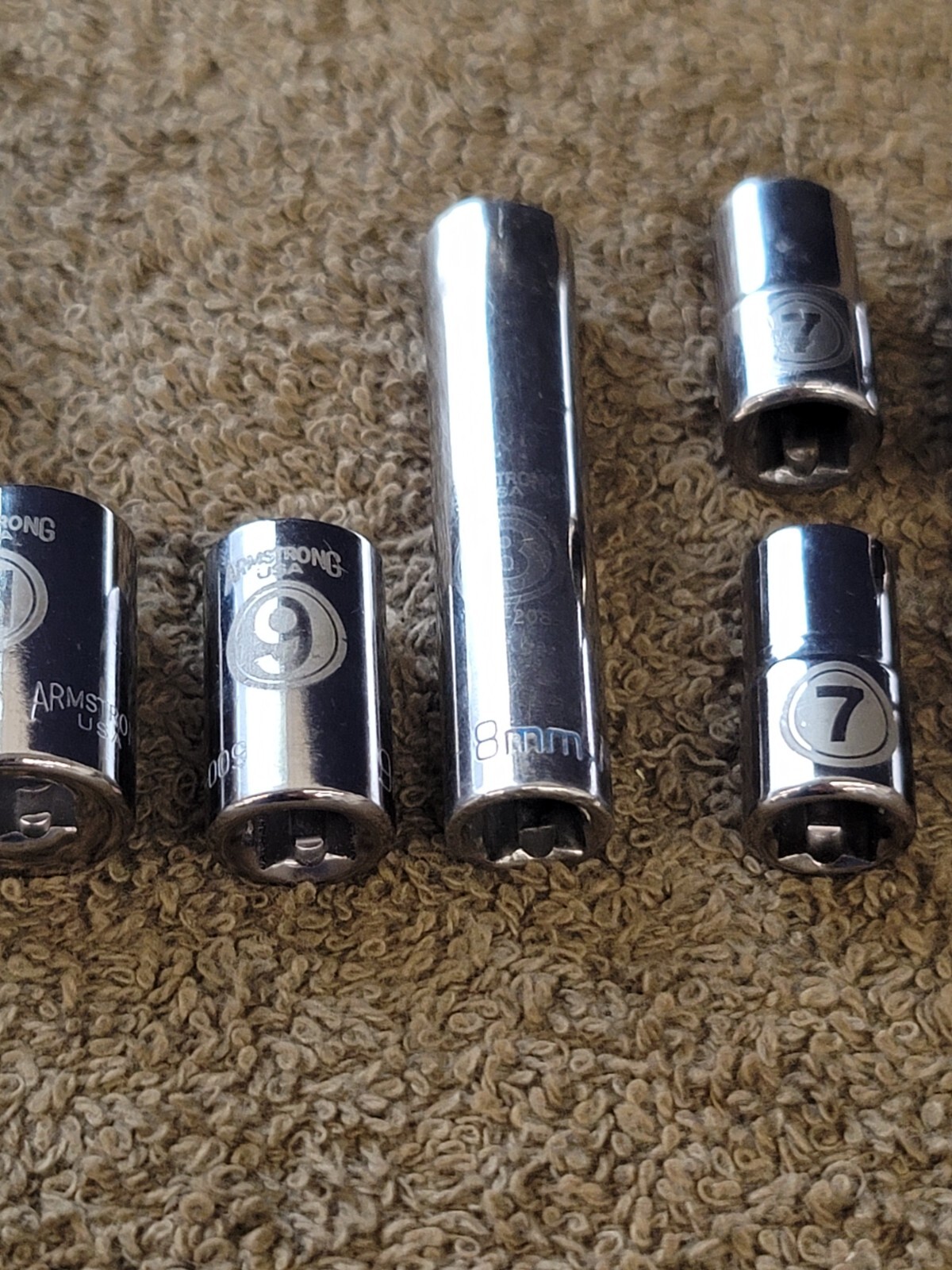 19 Armstrong 1/4″ Drive Socket Set Metric 14mm to 4mm 6 Point 37 Series USA