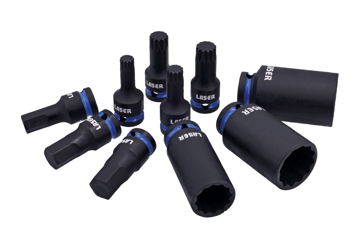 Laser Tools 9380 Hub Nut Socket & Bit Master Set for German Vehicles
