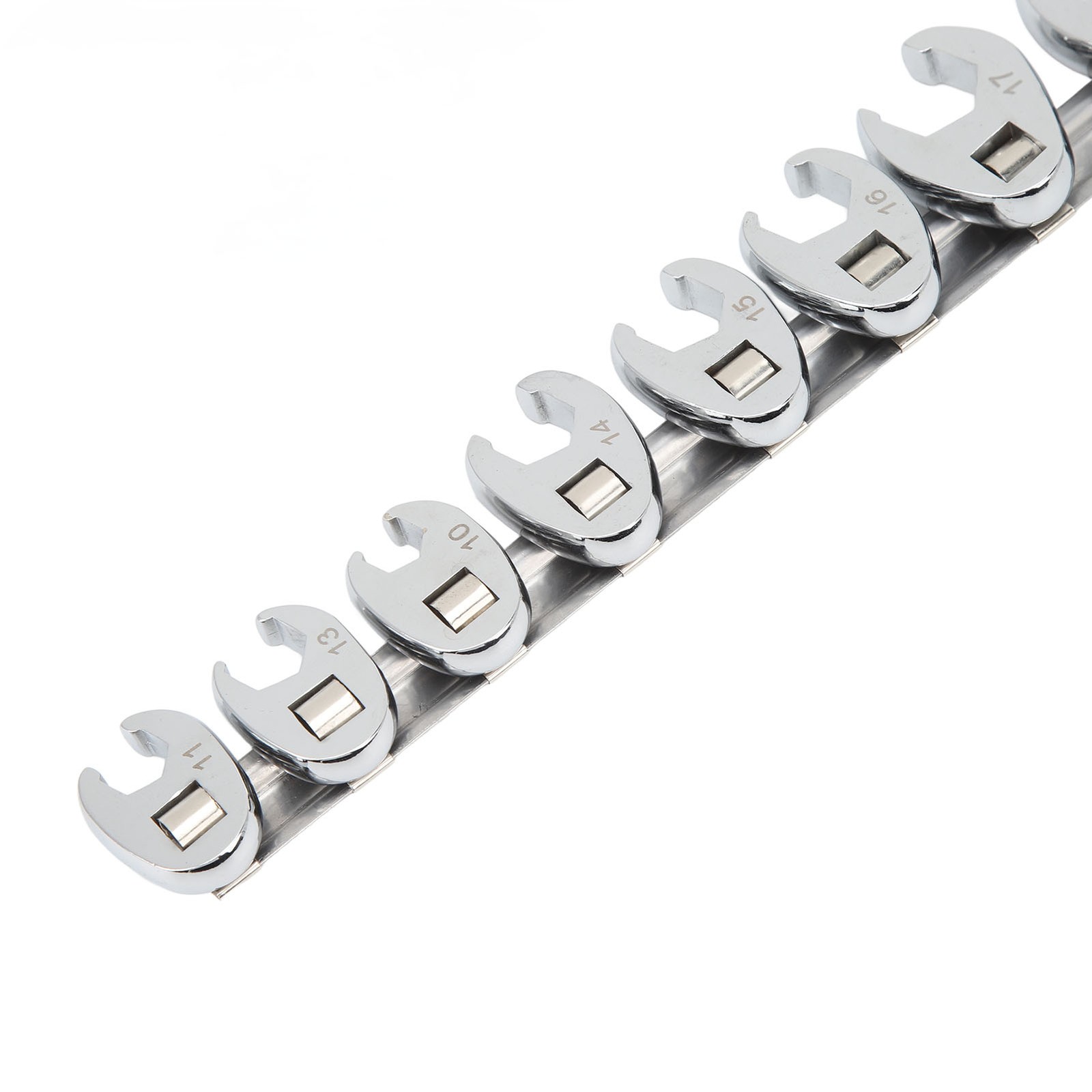10pcs Crows Foot Wrench Set 10mm To 22mm Sizes Metric Nut Wrench For 3/8in UNVI