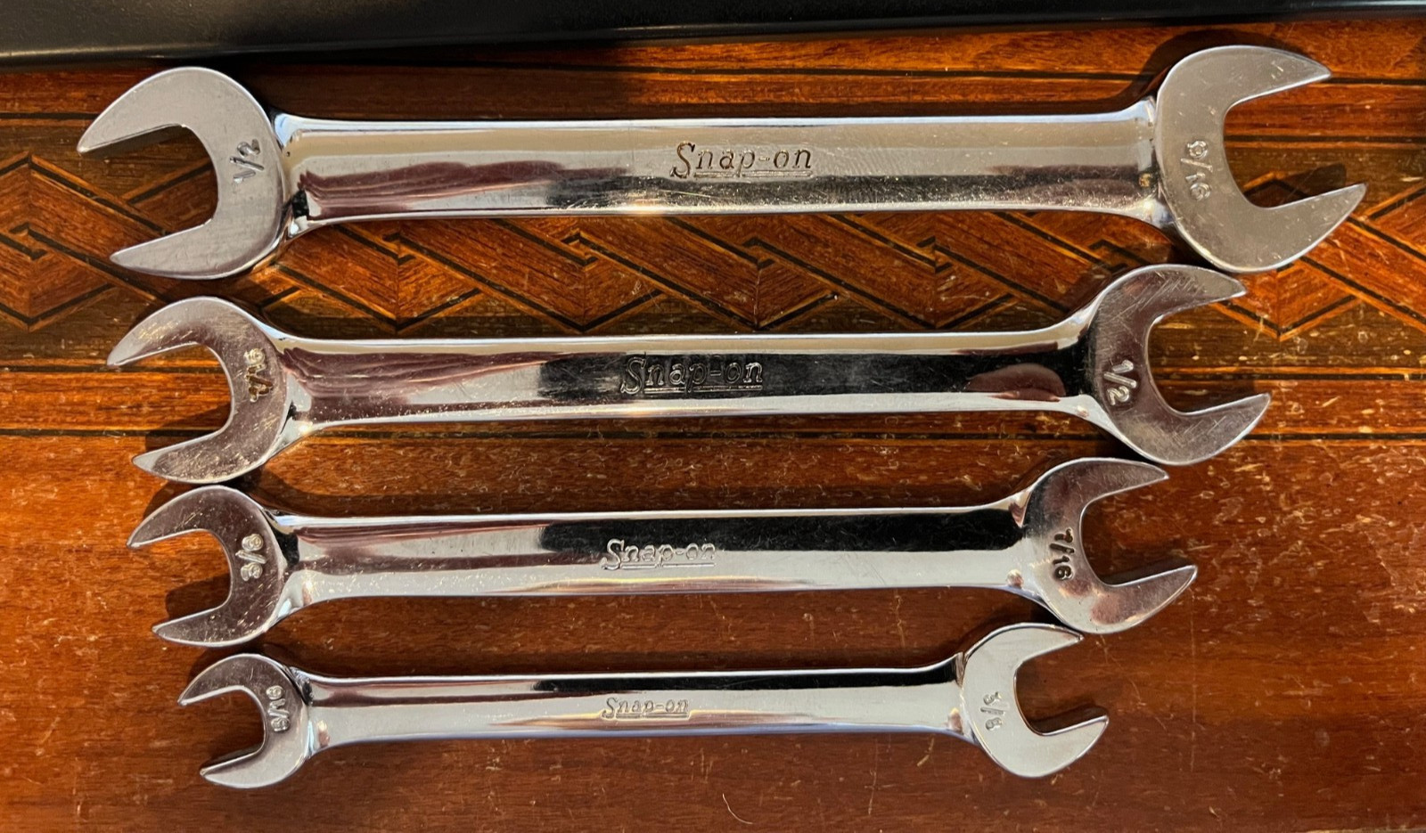SNAP-ON UNDERLINE VO SERIES SAE DOUBLE OPEN END WRENCH SET 1″ TO 1/4″ 12 PC