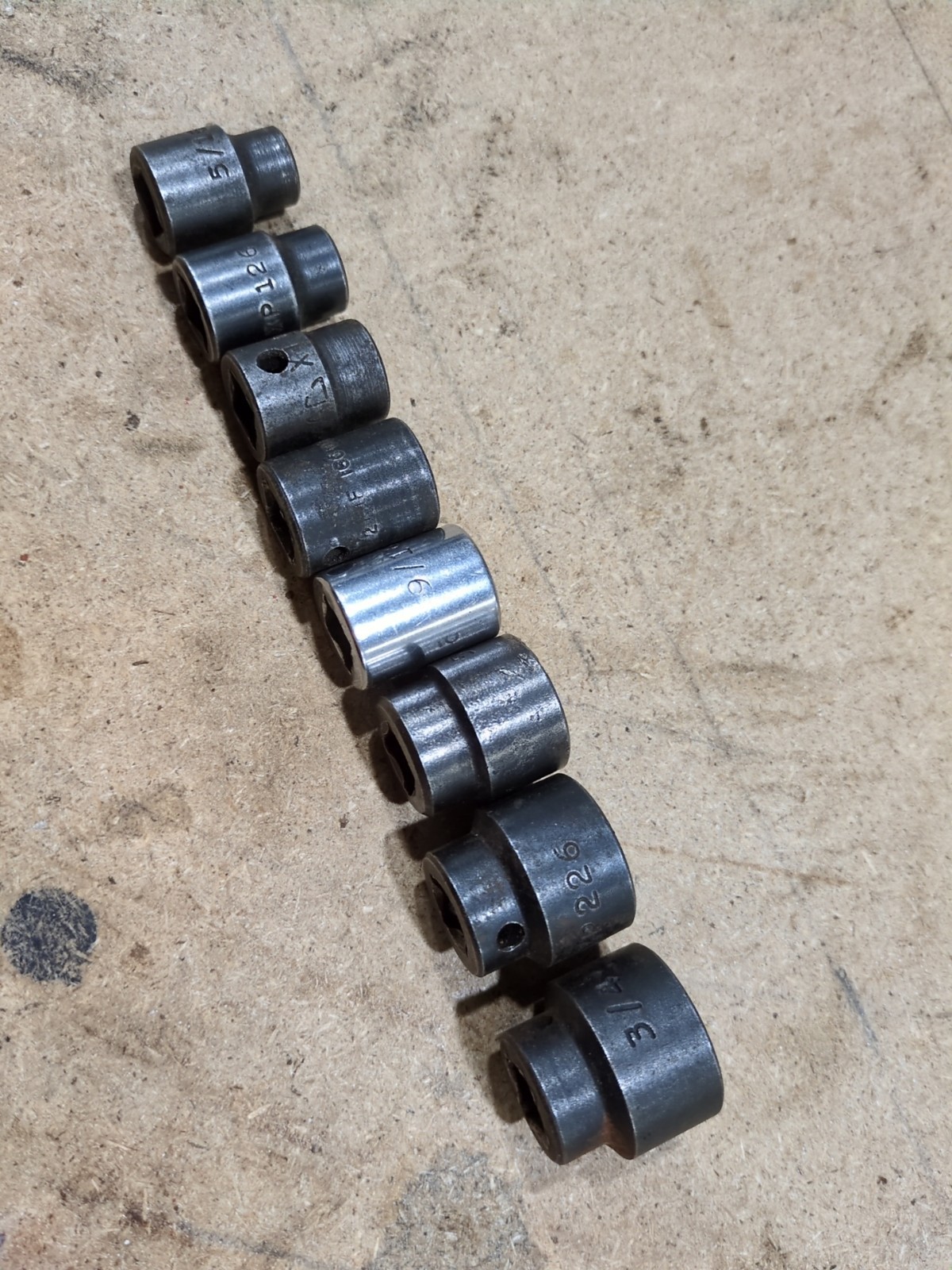 MAC Snap-on Tools 8pc. Shallow 3/8 Impact Socket Set 6 Point SAE 5/16 – 3/4 USA