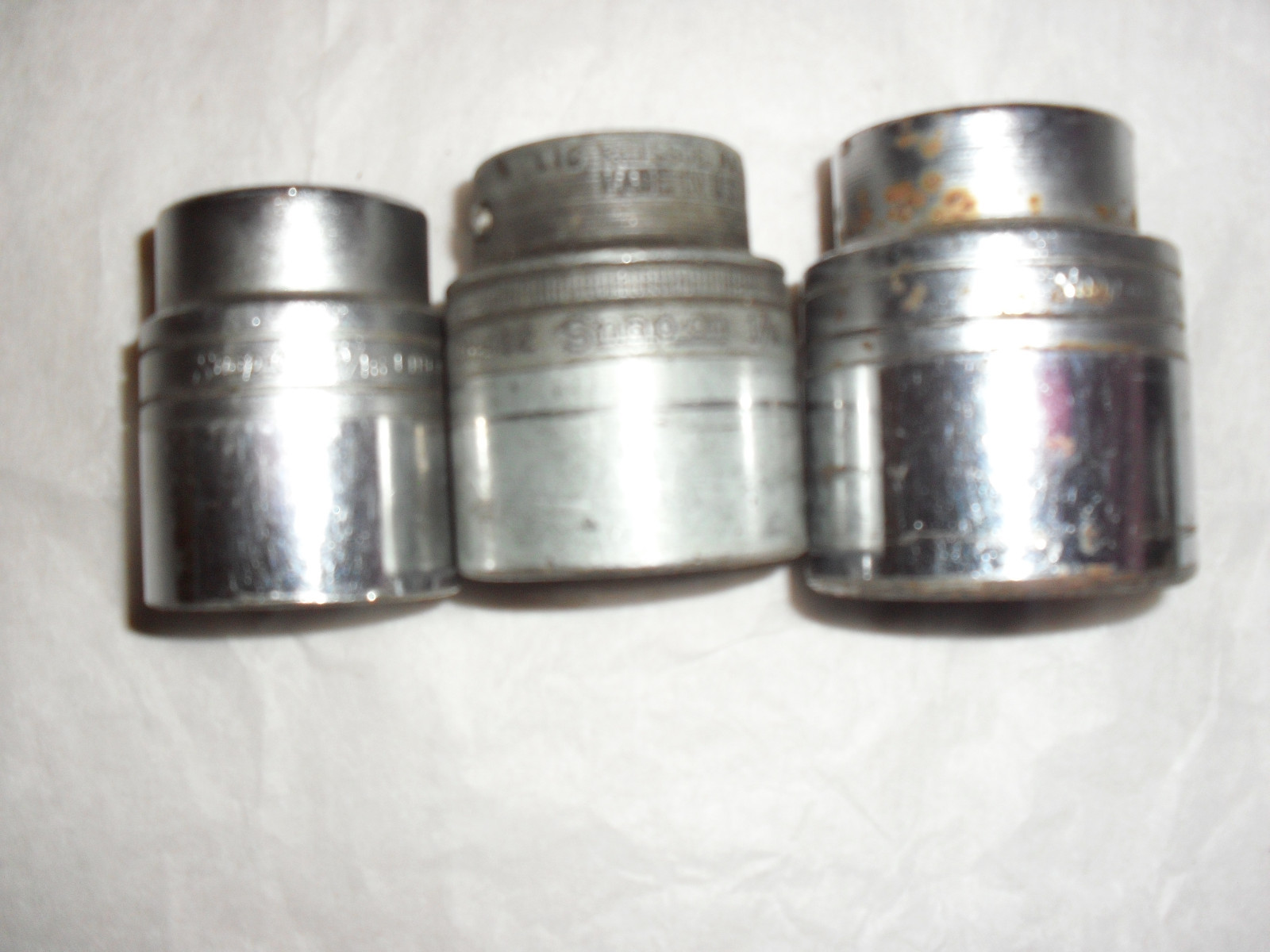 SNAP-ON 3/4 SQUARE DRIVE SOCKETS x 3 SIZES; 1.7/16 & 1.5/16 & 1.5/8 BIG SOCKETS!