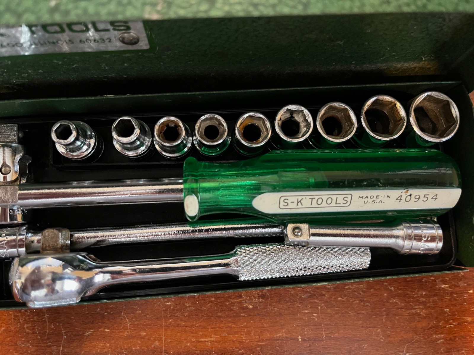 Vintage S-K Tools 1/4″ Drive Socket Set No. 4921 Very Clean Set USA Made