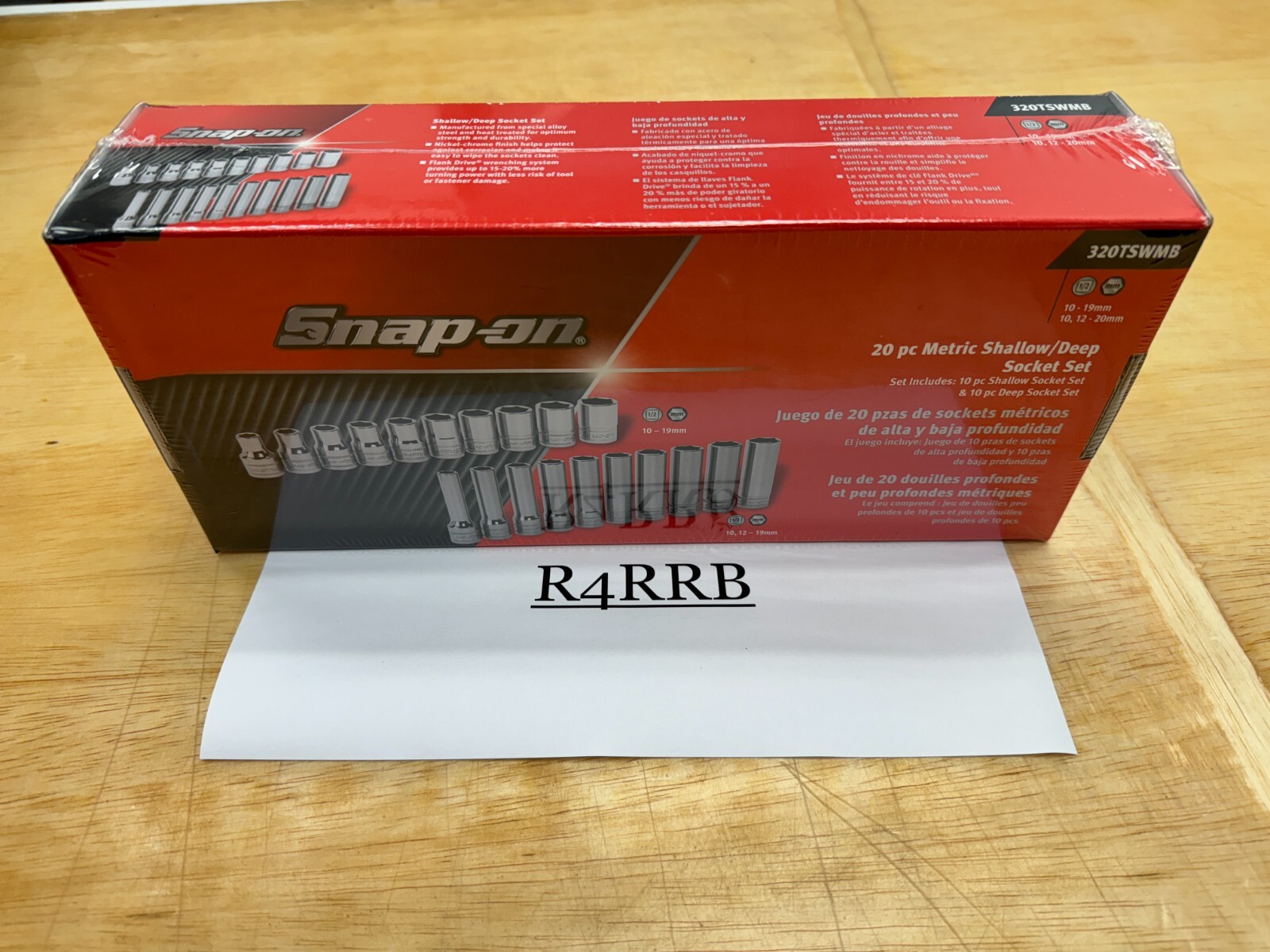 Snap-on Tools USA NEW 1/2″ Drive METRIC 6PT Shallow & Deep Socket Set 320TSWMB