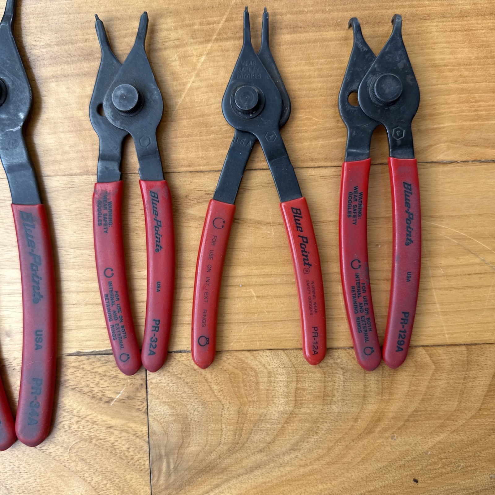 Blue-Point Tools Snap Ring Pliers 5pcs PR-129A PR-349A PR12A PR-32A PR-34A