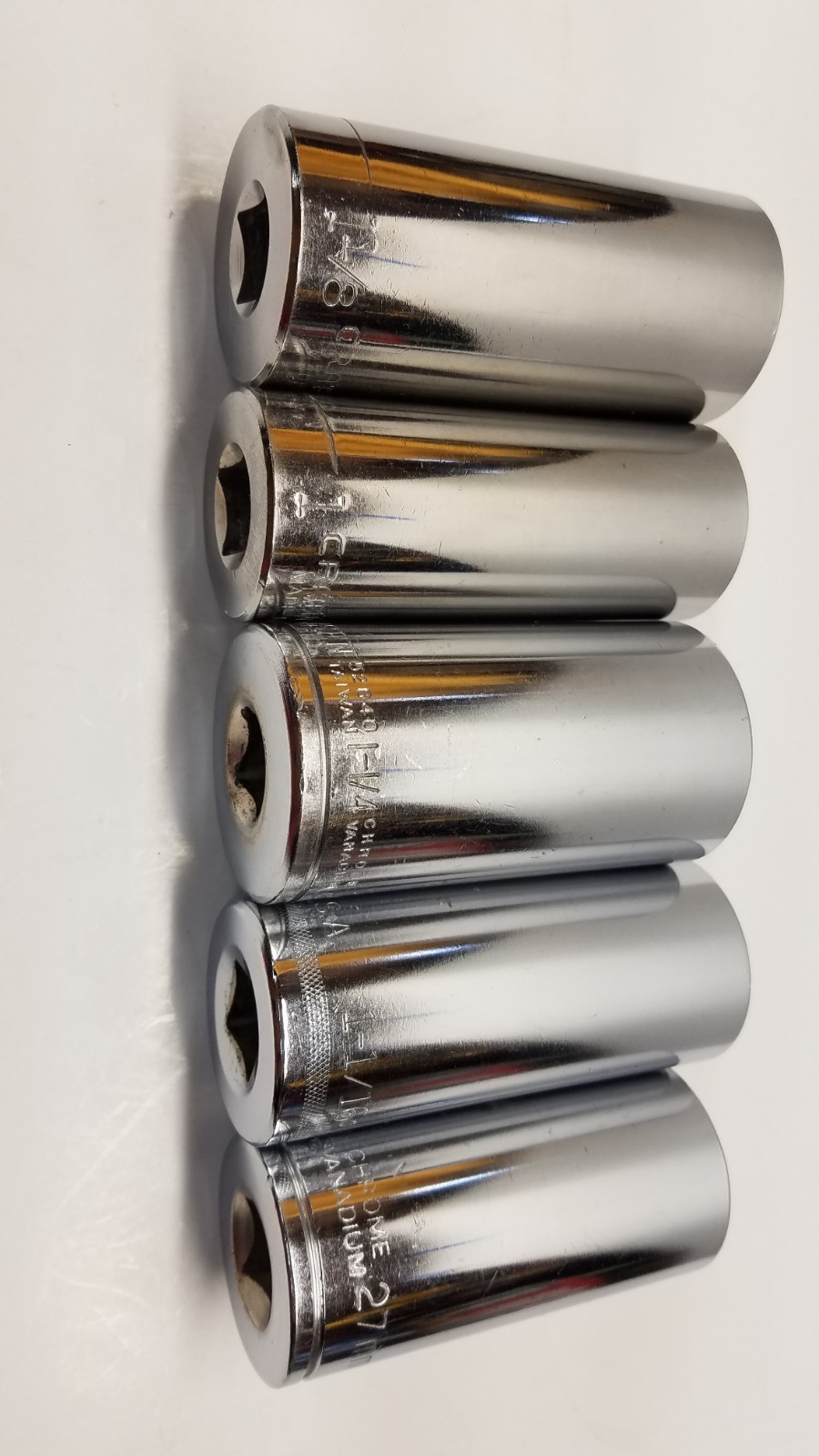 Lot Of 5 1/2Drive Deep Well Sockets EASCO, Thorsen ,PM and 2 Craftsman * Nice