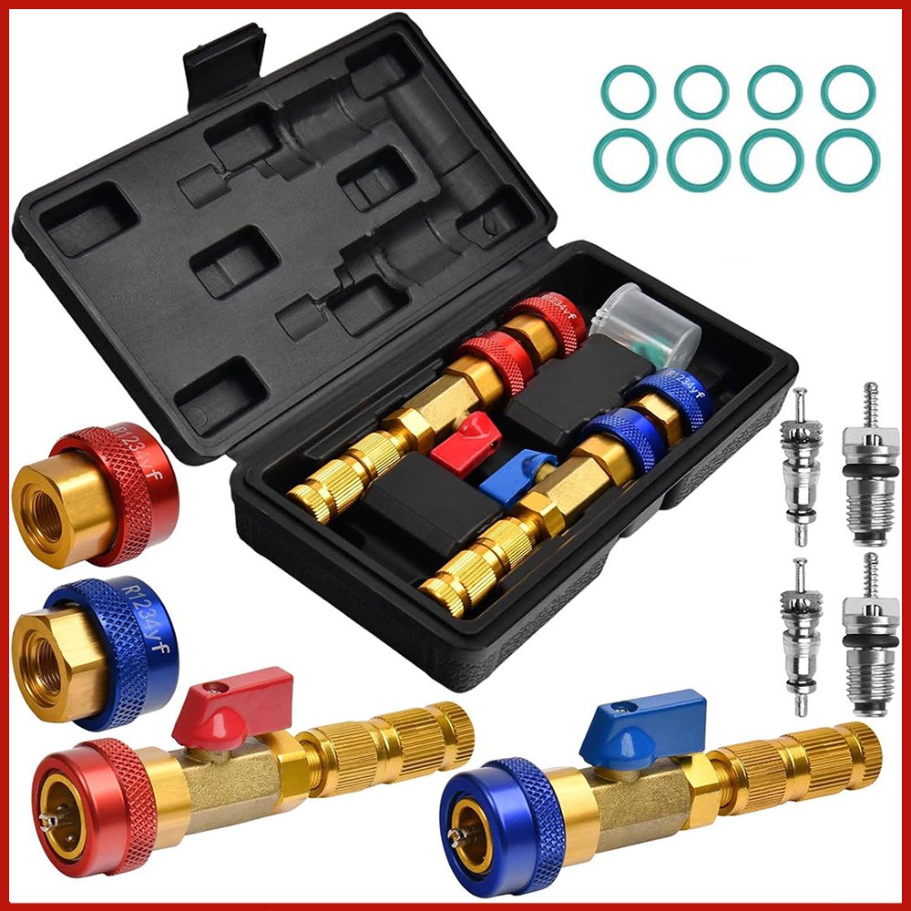 Car A/C R134A System Valve Core Quick Remover Installer Tools High Low Pressure