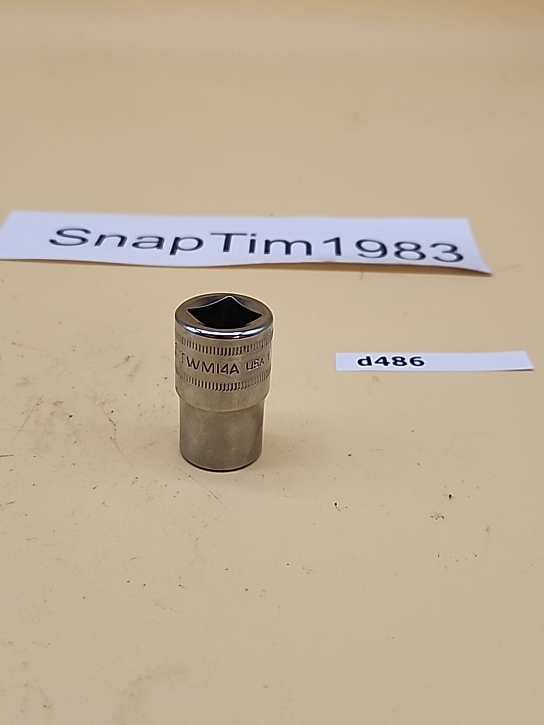 Snap-on Tools 1/2″ Drive 14mm Metric Shallow 6PT Chrome Socket TWM14A USA