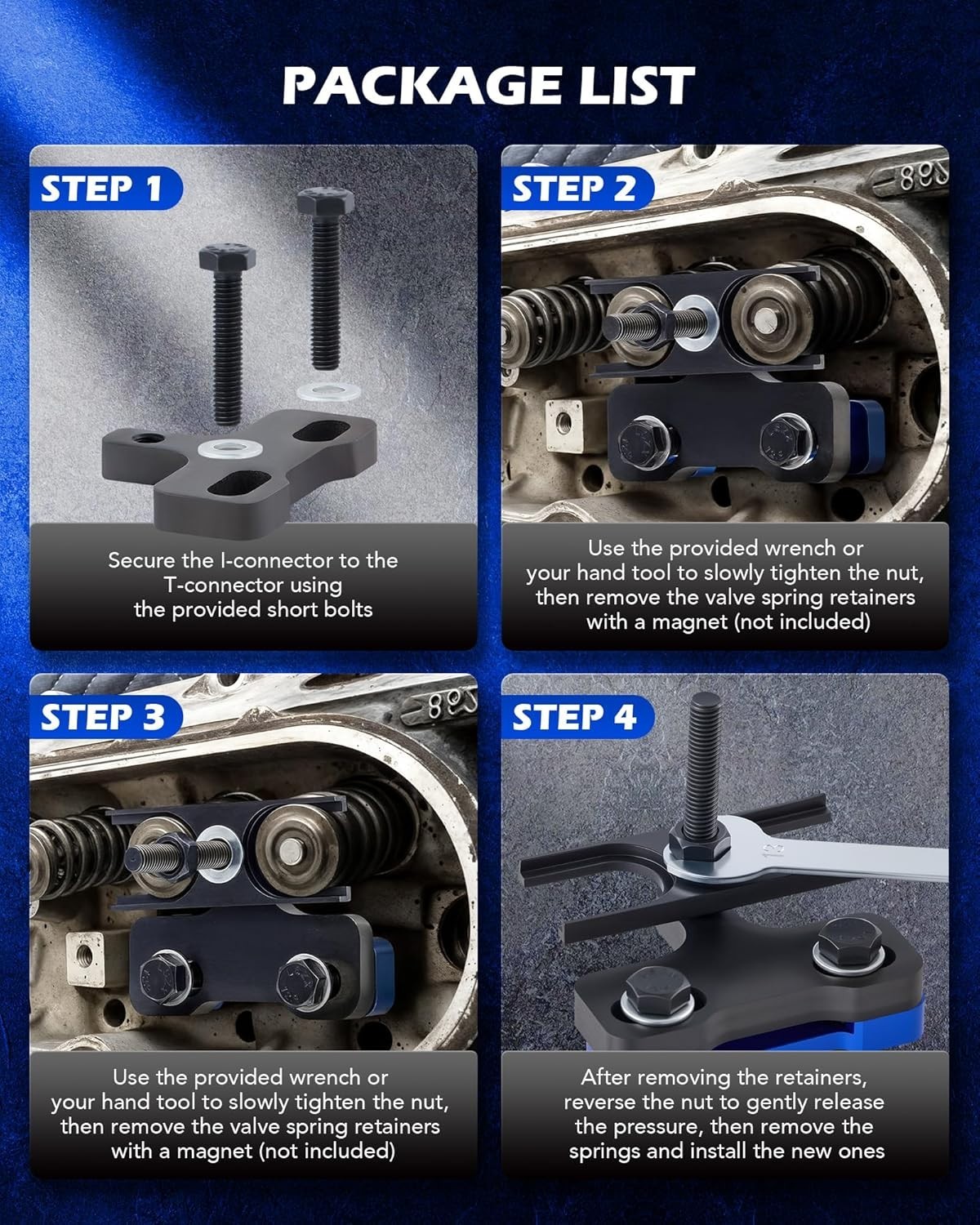 Orion Motor Tech LS Valve Spring Compressor Tool, Valve Spring Removal Tool Comp