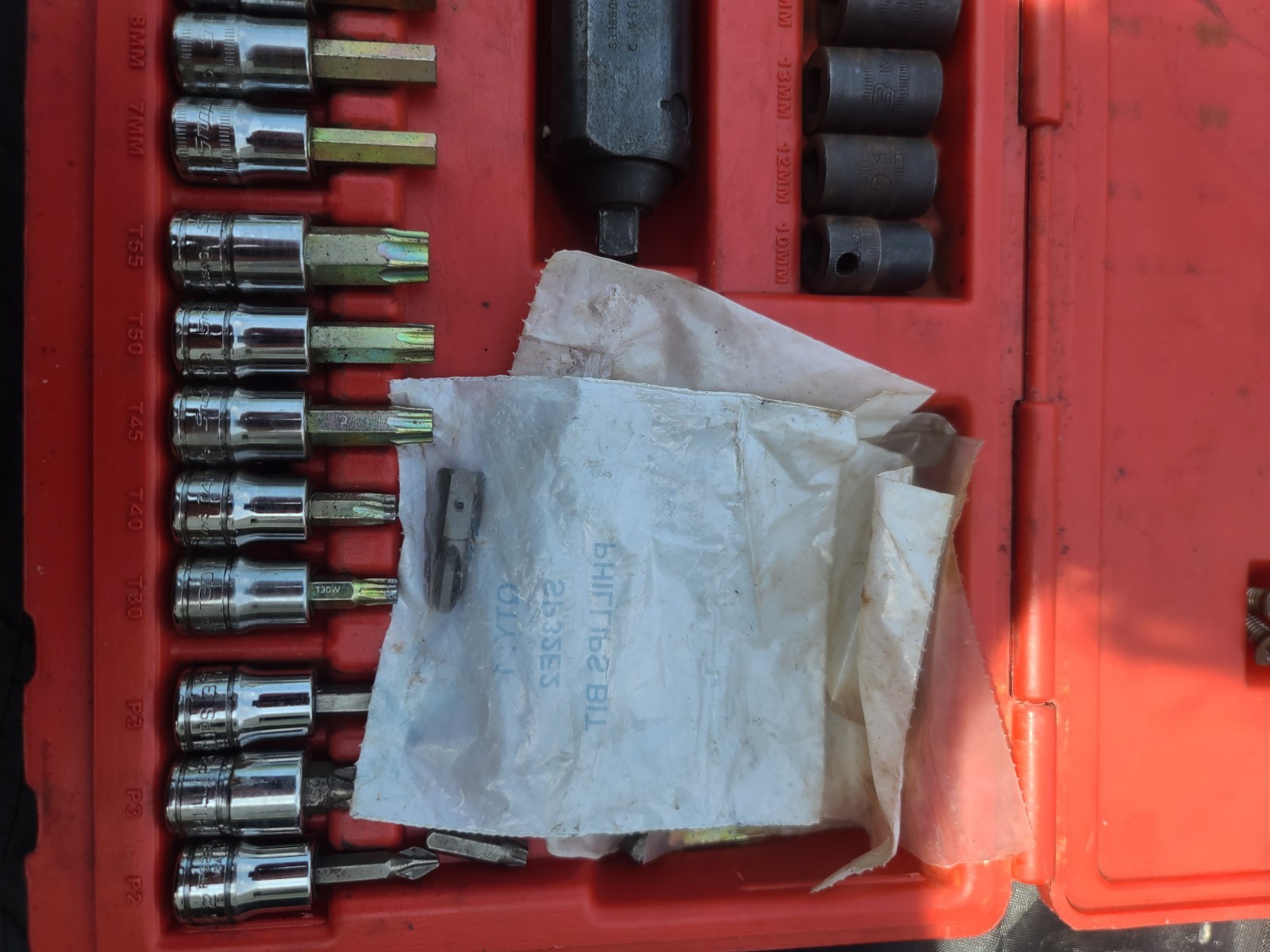 Snap-on 234epit 3/8 drive 34 Pc impact driver socket set excellent condition