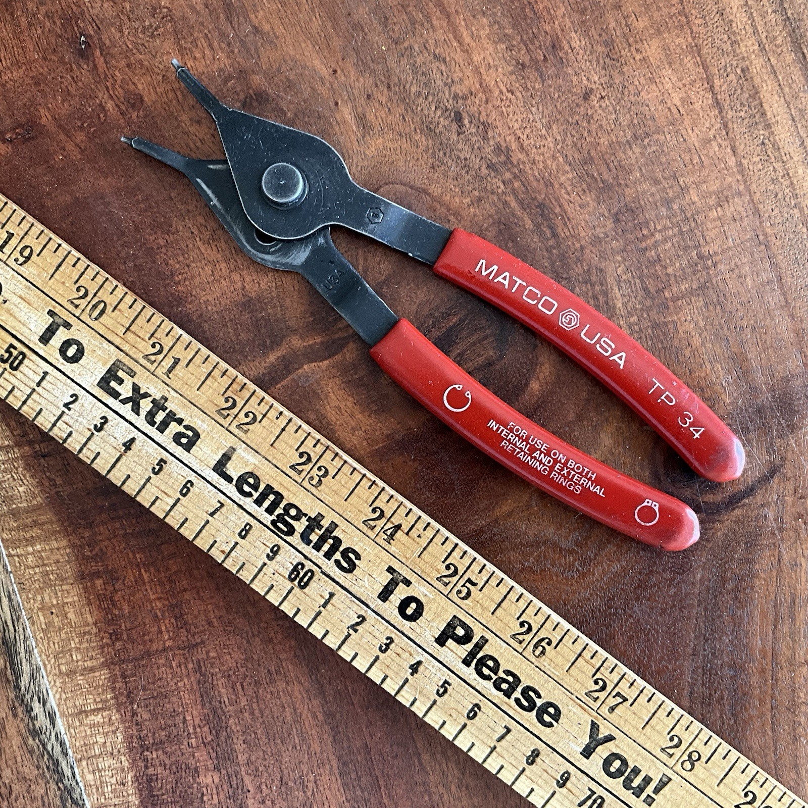 MATCO TOOLS TP34, SNAP RING PLIERS, REVERSIBLE, 7.75″ LONG.