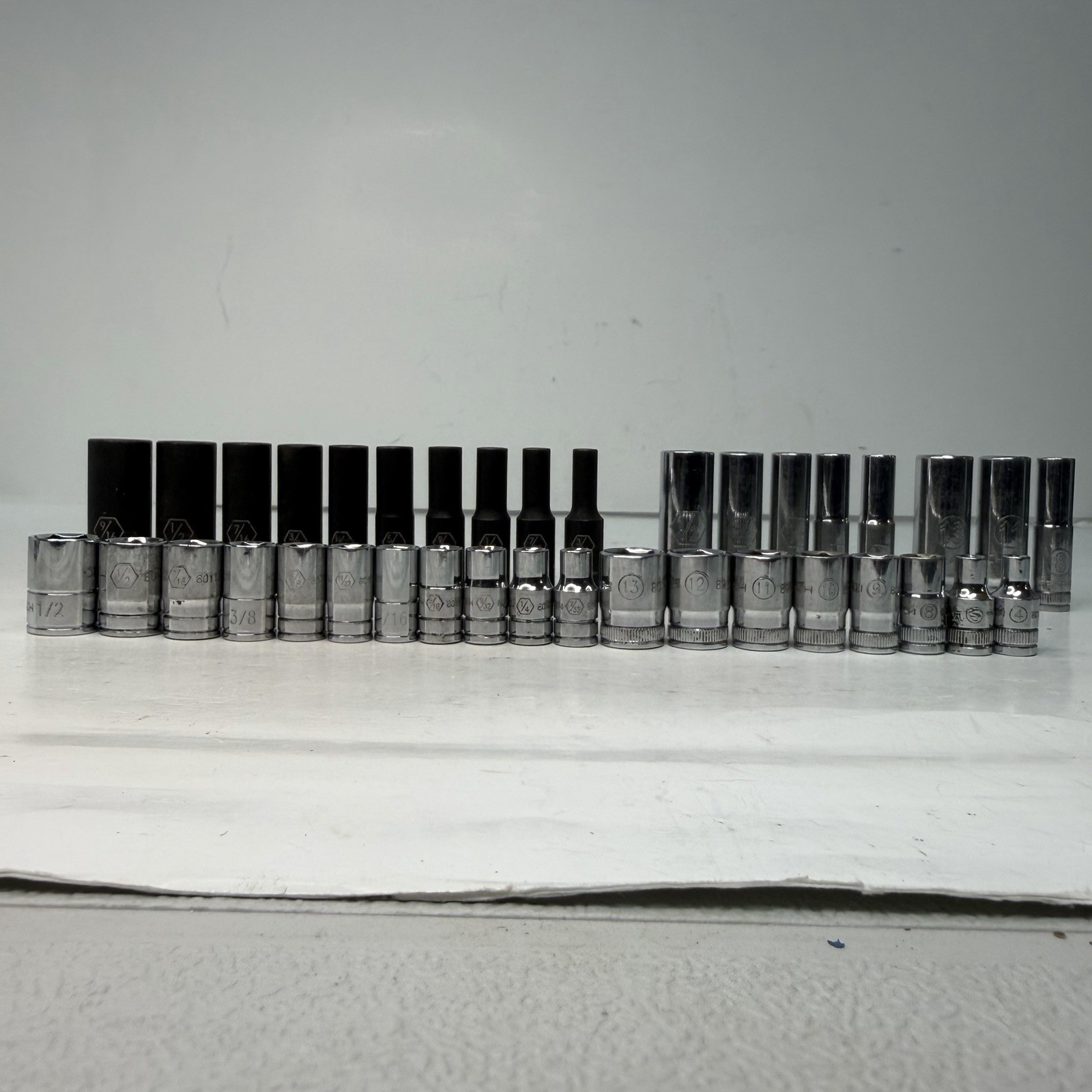 GearWrench 1/4” Drive Ratchet Socket Set 51Pc SAE Metric Impact Deep Standard