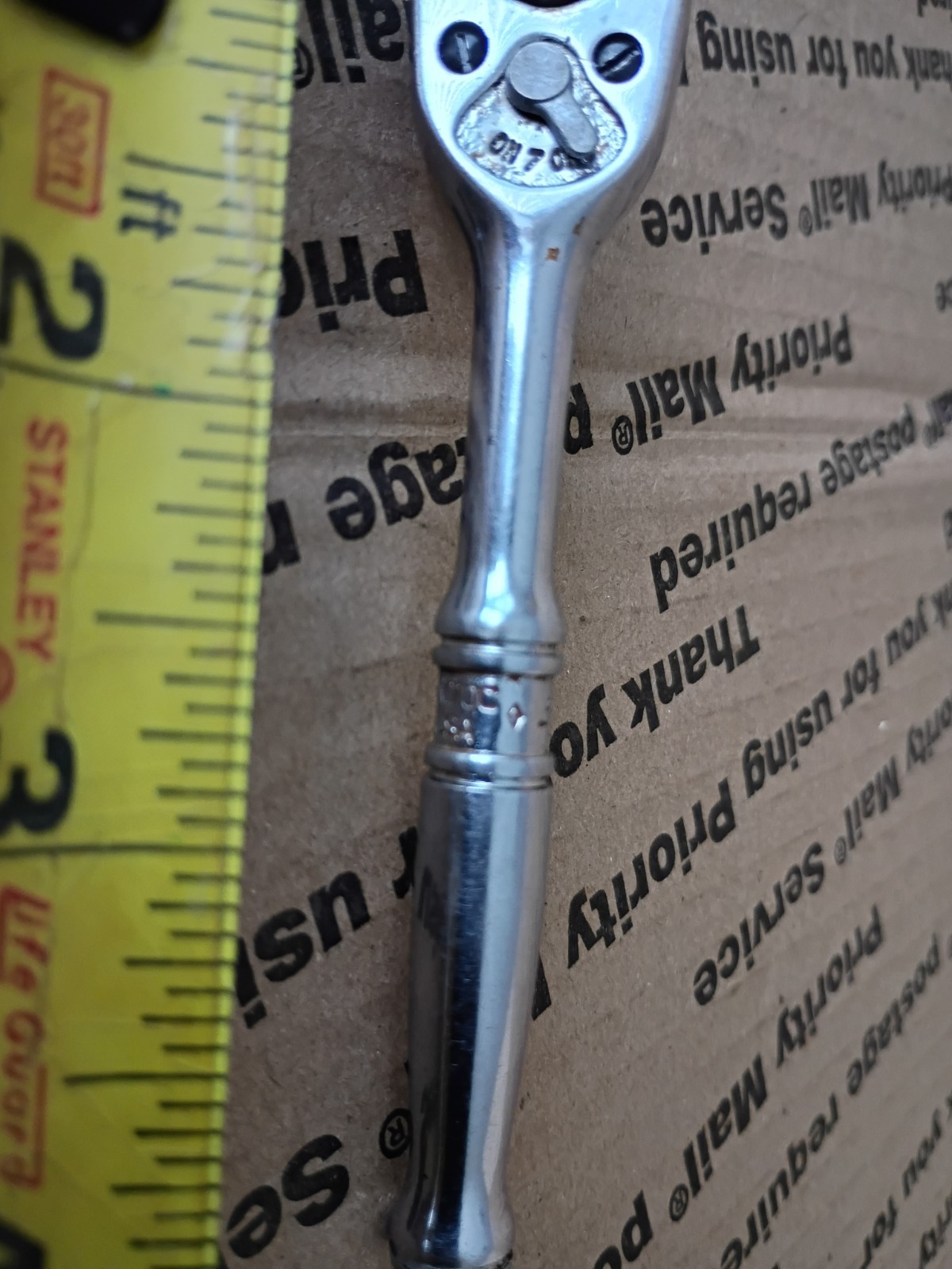 Snap On 1/4″ Drive 4-3/8″ Long Chrome Ratchet USA TM70C