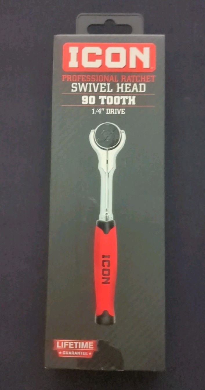 Icon R1SW 1/4» Professional Swivel Head 90 Tooth Ratchet 64694
