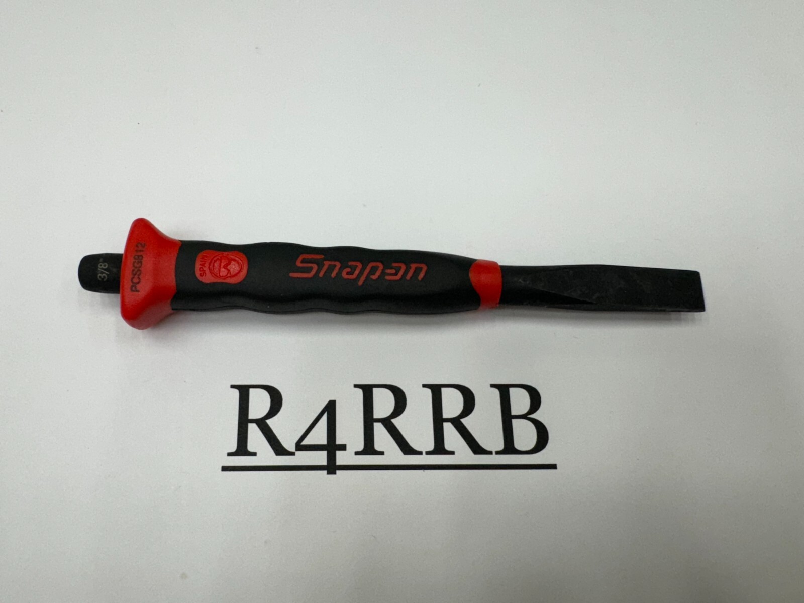 Snap-on Tools SPAIN NEW RED Soft Grip 3/8″ Flat Edge Chisel PCSG812R