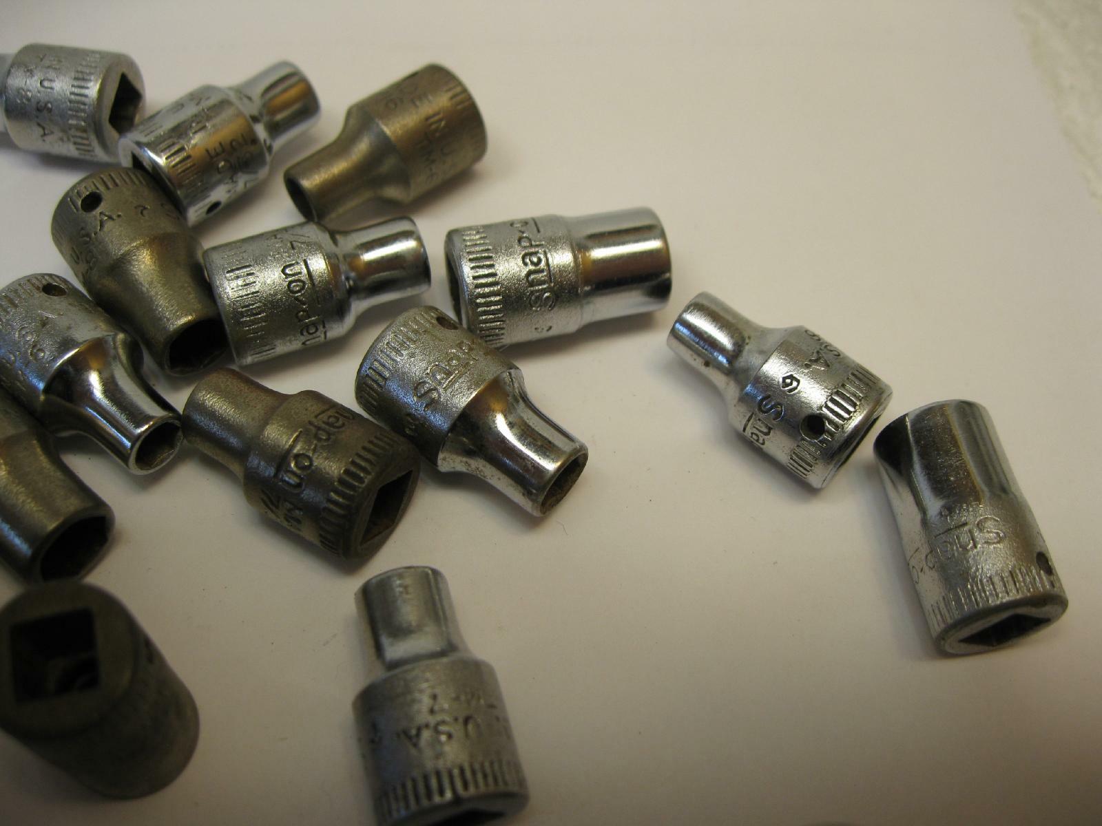 Snap-on vintage tools 1/4 drive SAE 6 point sockets sold each Nice!