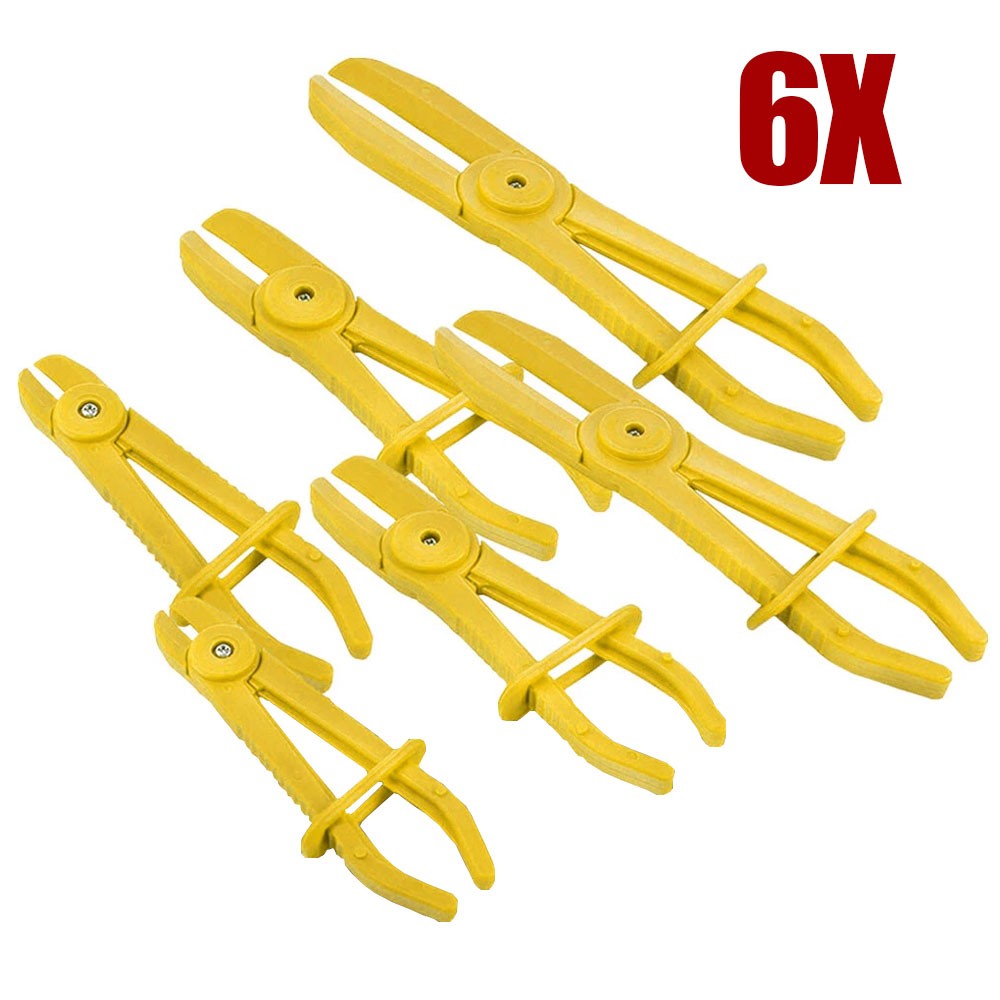6Pcs/Set Flexible Hose Clamp Set Clamping Pliers Radiator Brake Fuel Pipe