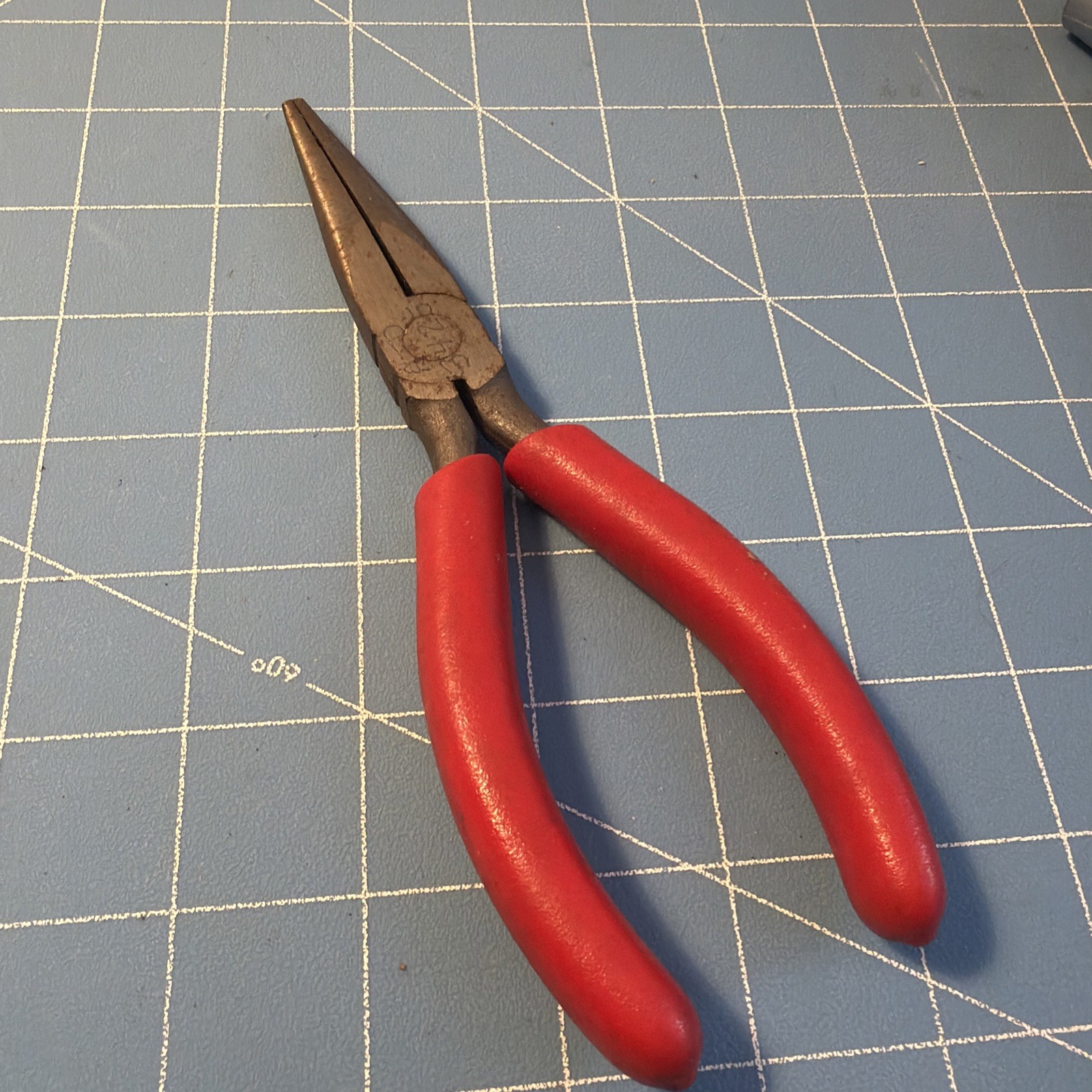 Used Snap-on 96BCP 7″ Long Needle Nose Pliers Soft Grip USA