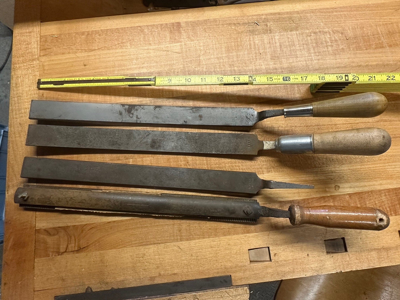 (4) Lot Nicholson Heller USA Bodifile 14”auto body Tool file lot Dent Ding Rasp