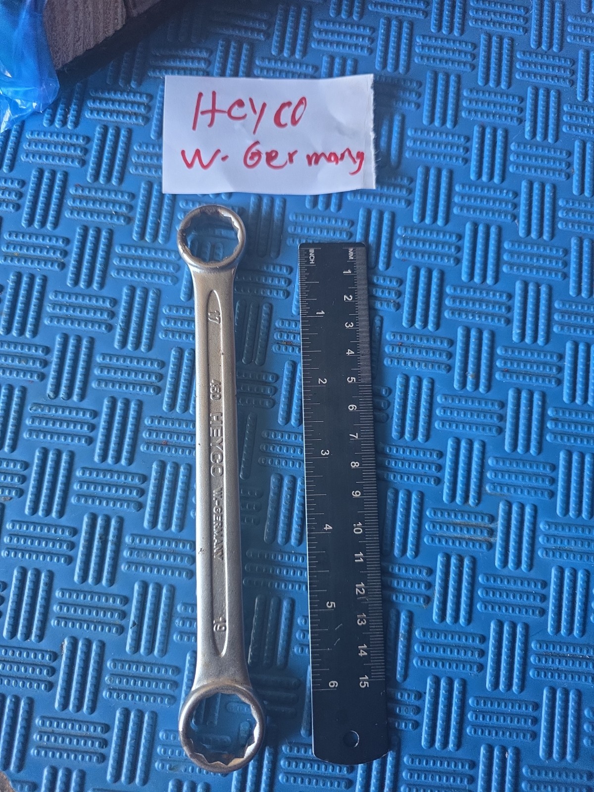 Heyco 450 BMW Tool Kit 17mm X 19mm Box End Wrench Ring Spanner W-Germany