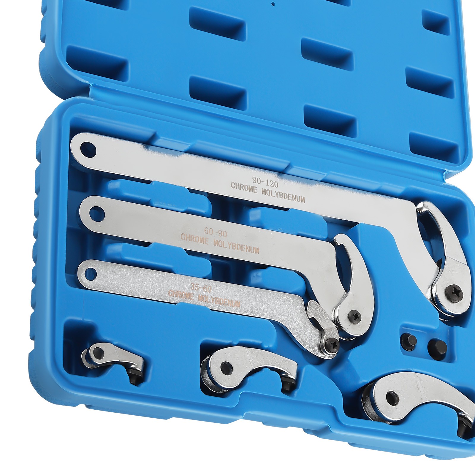 Adjustable Hook & Pin Spanner Wrench Tool Set Locking Nut Wrench 35-120mm New