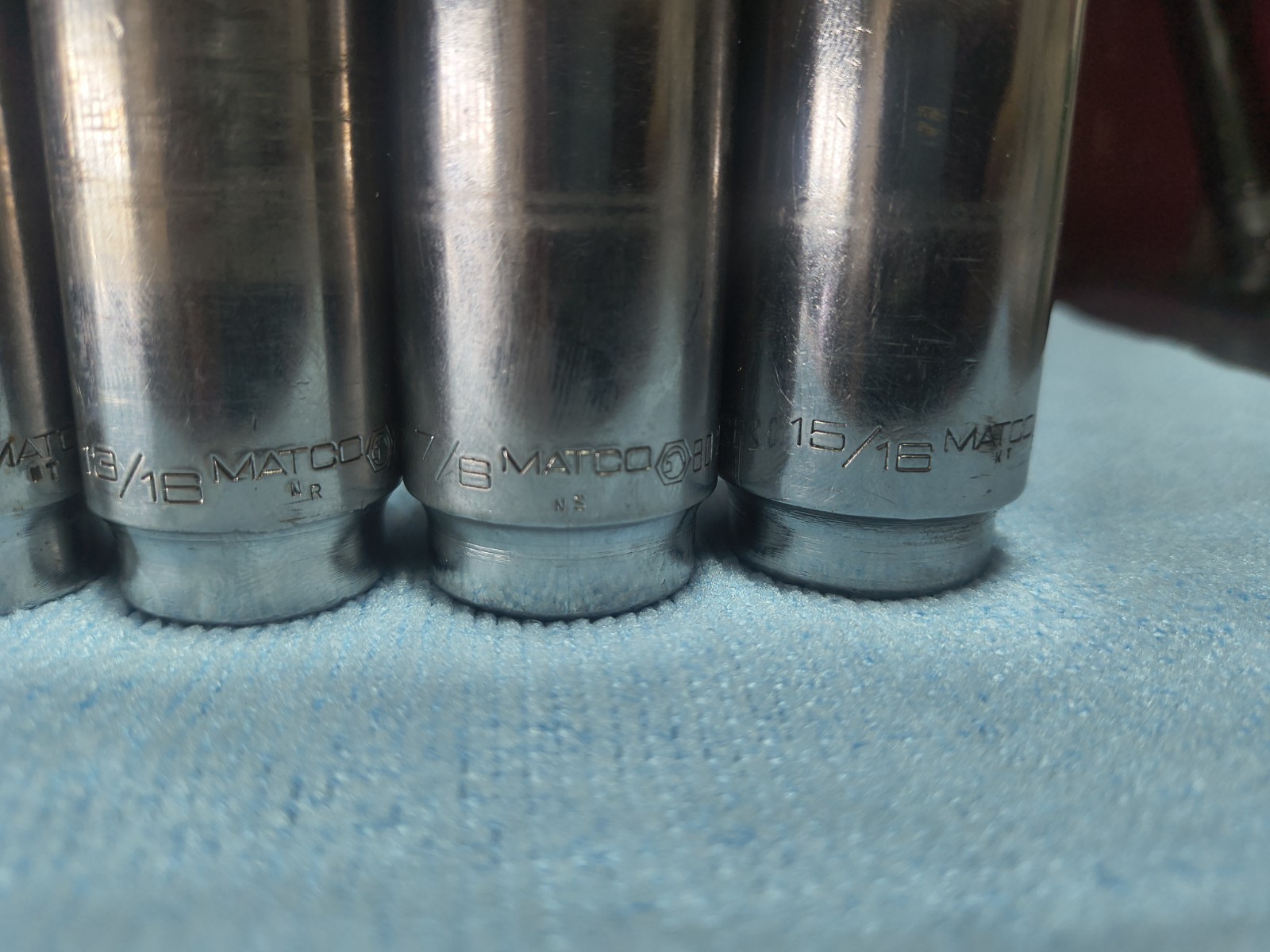 Matco Tools 3/8″ Drive Deep Chrome Opti-Torque 12-Point SAE Socket 4-Piece Lot
