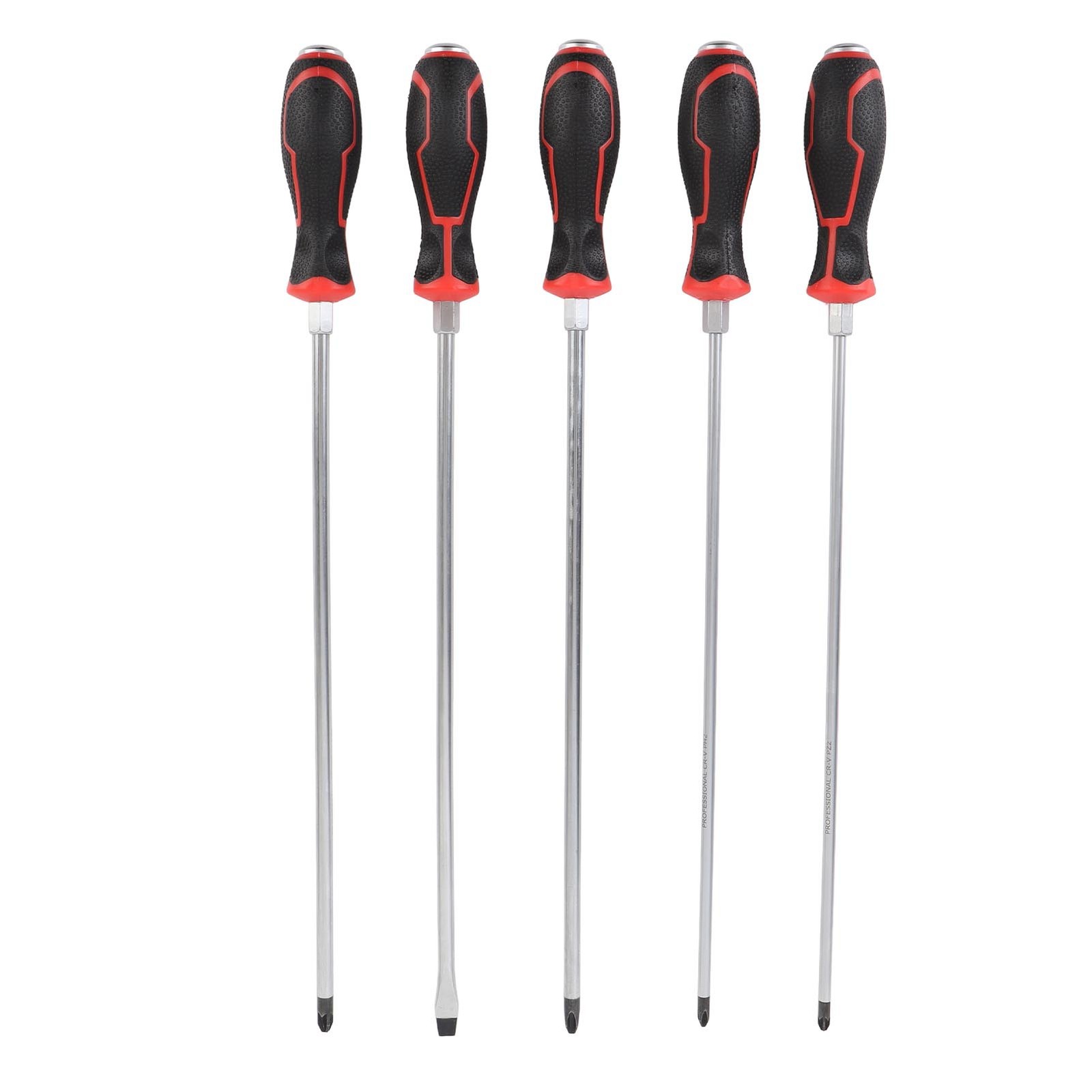 5Pcs 450mm Extra Long Screwdriver Tool Ergonomic For Auto Repair Premium