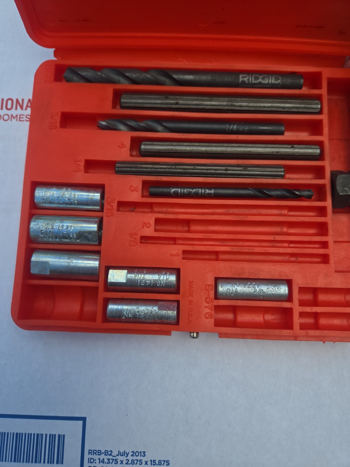 BLUE POINT No. 1020 Screw Extractor Set, MISSING PIECES, PARTIAL SET, AS IS