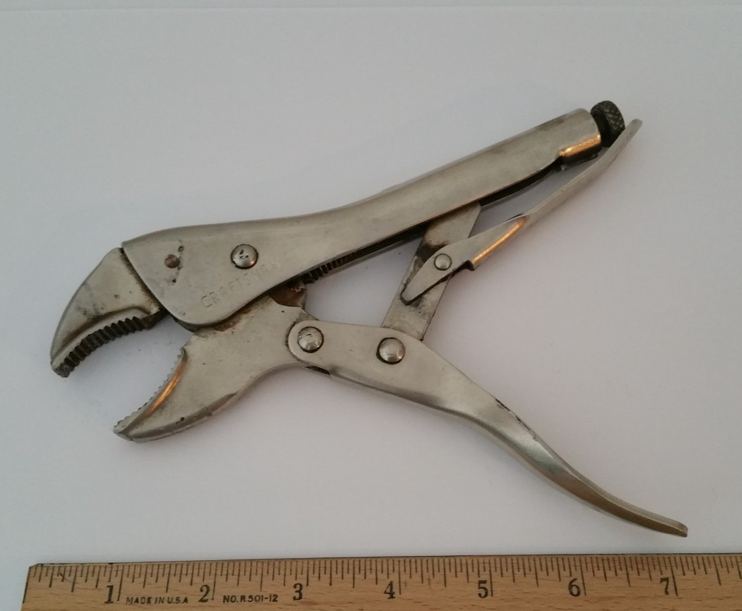 Vintage Craftsman 7.5″ Locking Pliers Vice Grip Curved Jaw USA K235