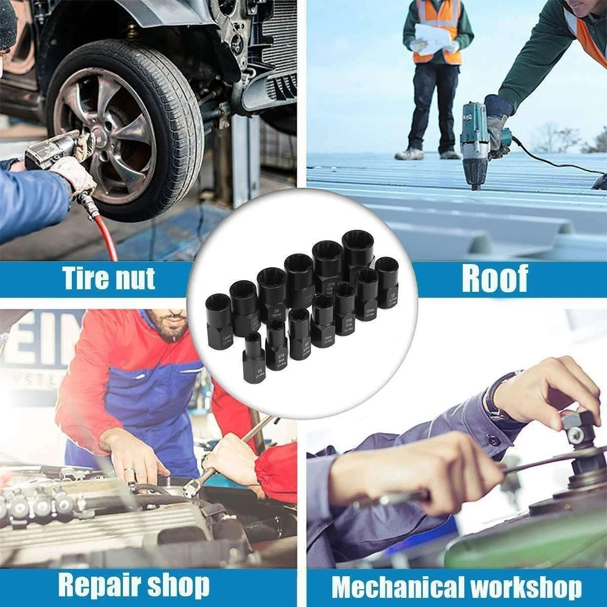 15 Pcs Nut & Bolt Extractor Kit, of Bolt Removal Tool Set, Extractor Socket Tool