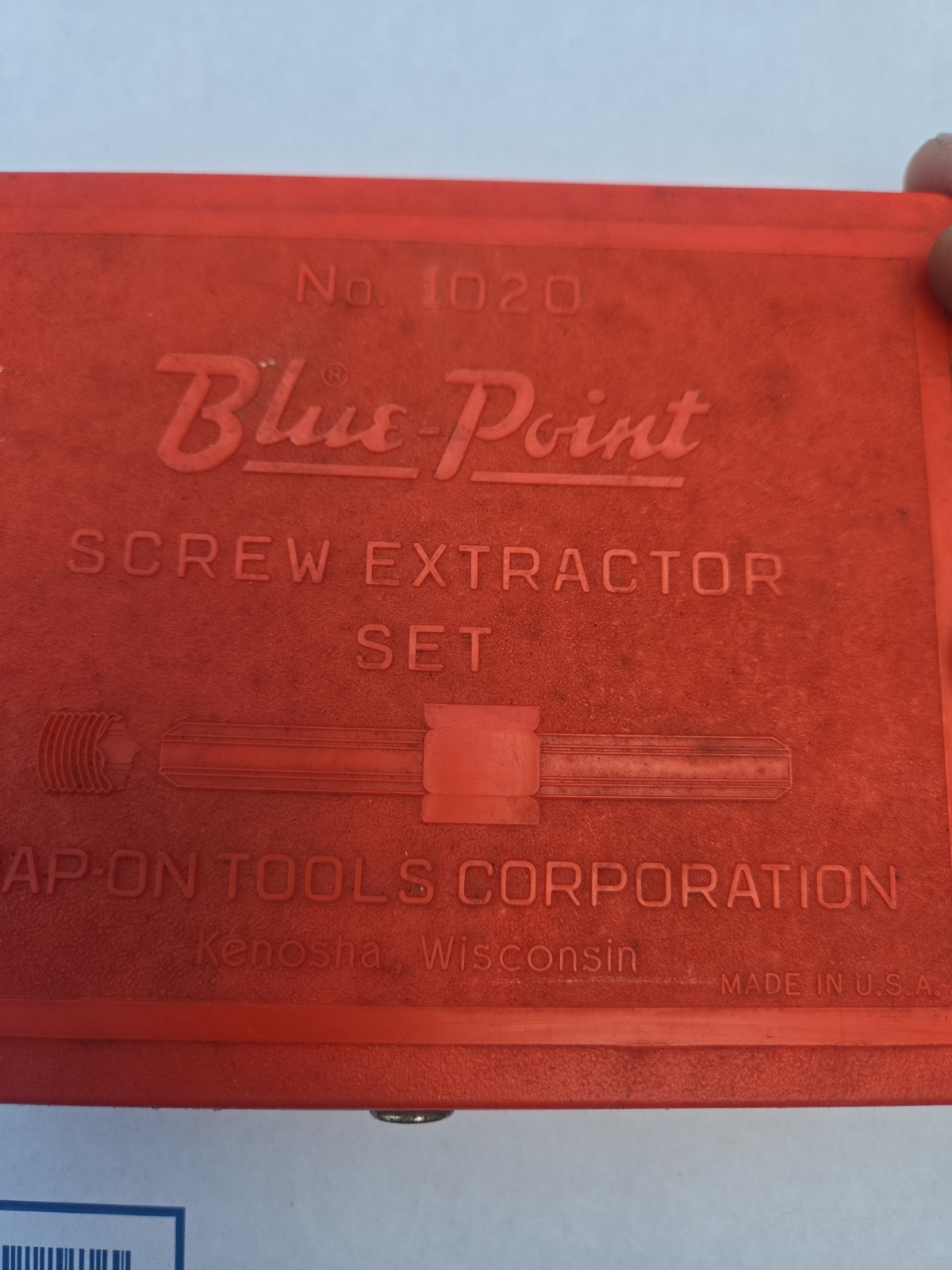 BLUE POINT No. 1020 Screw Extractor Set, MISSING PIECES, PARTIAL SET, AS IS