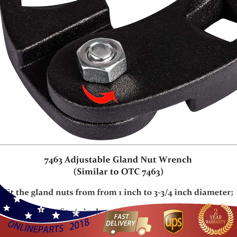For Hydraulic Cylinders Adjustable Gland Nut Wrench Small Pin Spanner Tools 7463