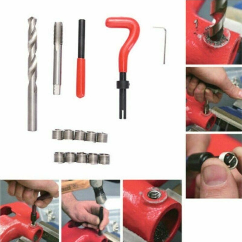 M3*0.5 Thread Repair Tool Metric Thread Repair Insert Kit Warranty for One Year#