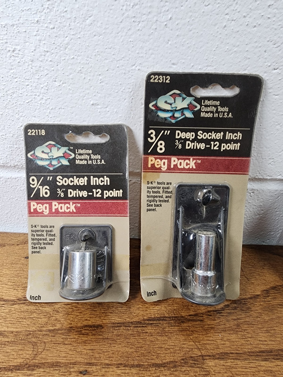 NOS Vintage S-K Tools Peg Pack Lot – Mostly 3/8” Sockets