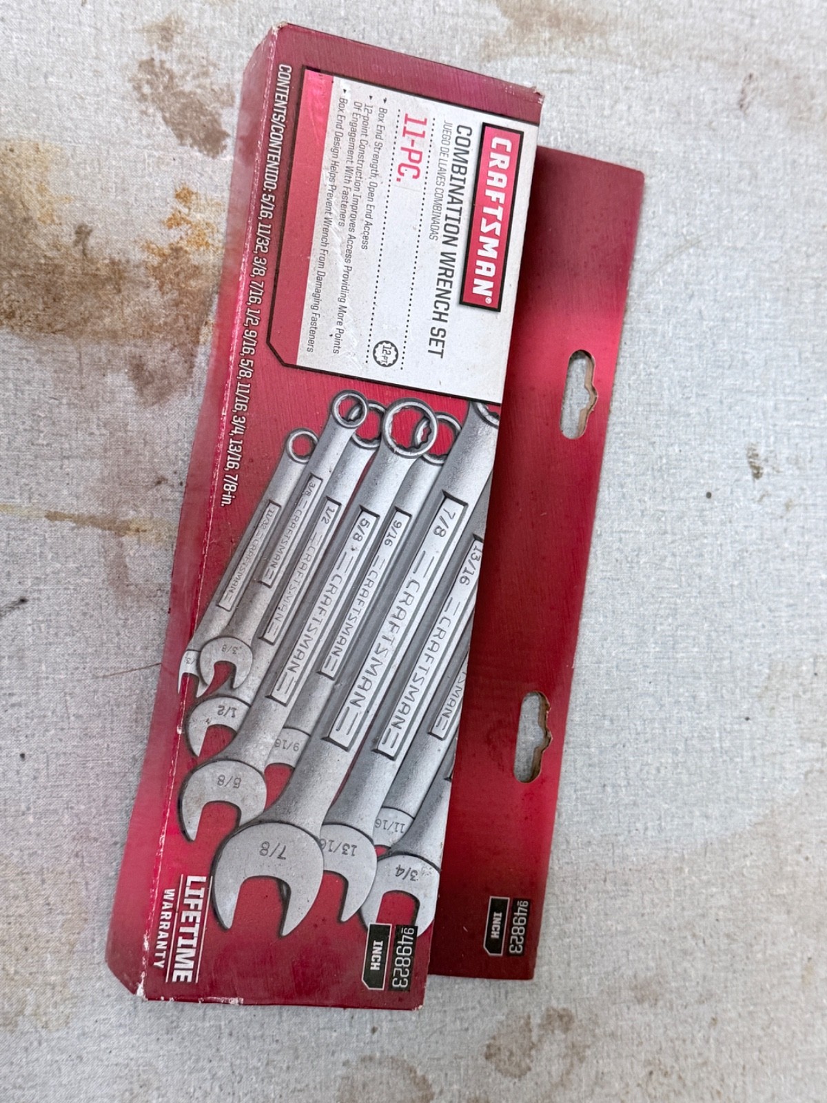 Vintage Craftsman 11pc Wrench Set 12 Point 49823 5/16 – 7/8 inch
