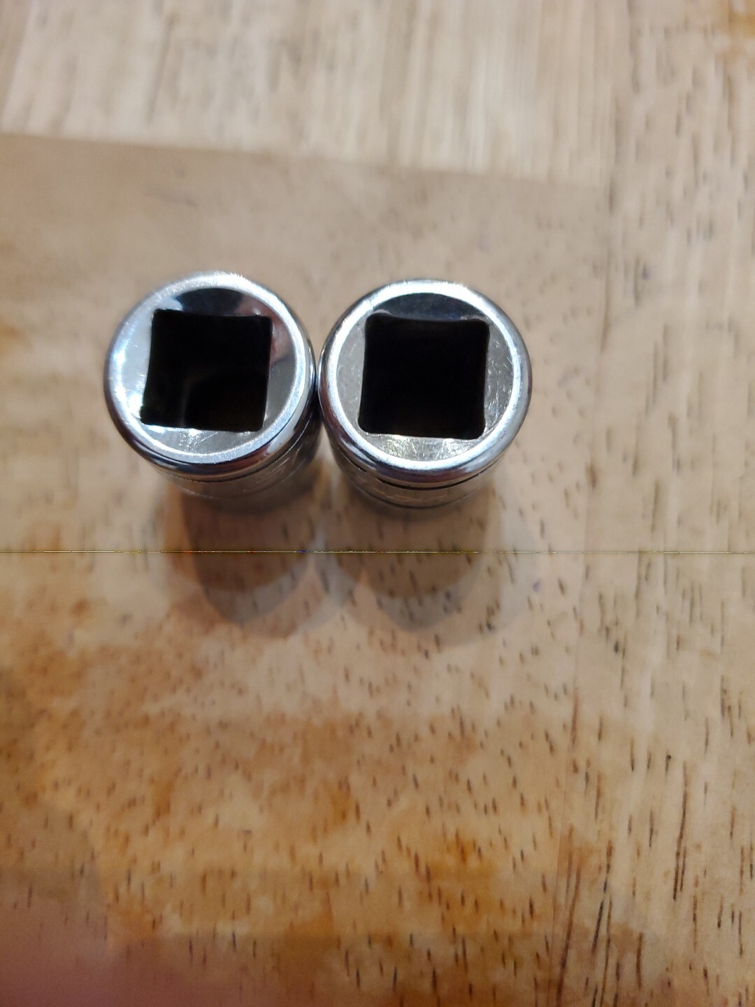 Snap On 3/8″ Drive 7/16″ 6&12PT SAE Shallow Chrome Sockets Lot Of 2