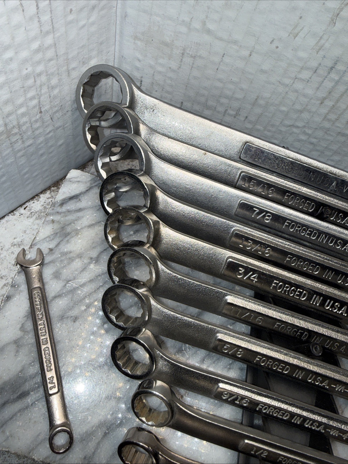 Craftsman , 14 pieces combination wrenches SAE 12 point, Made in the USA