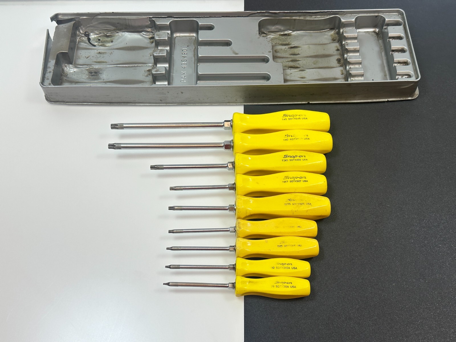 🇺🇸 Snap-on Tools USA 9pc Torx T8-T45 Screwdriver Set, Classic Yellow Hard Grip