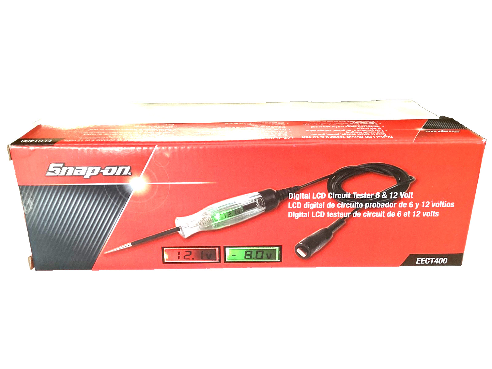 Snap On Tools NEW CLEAR 6 And 12 Volt DC Digital Display Circuit Tester EECT400