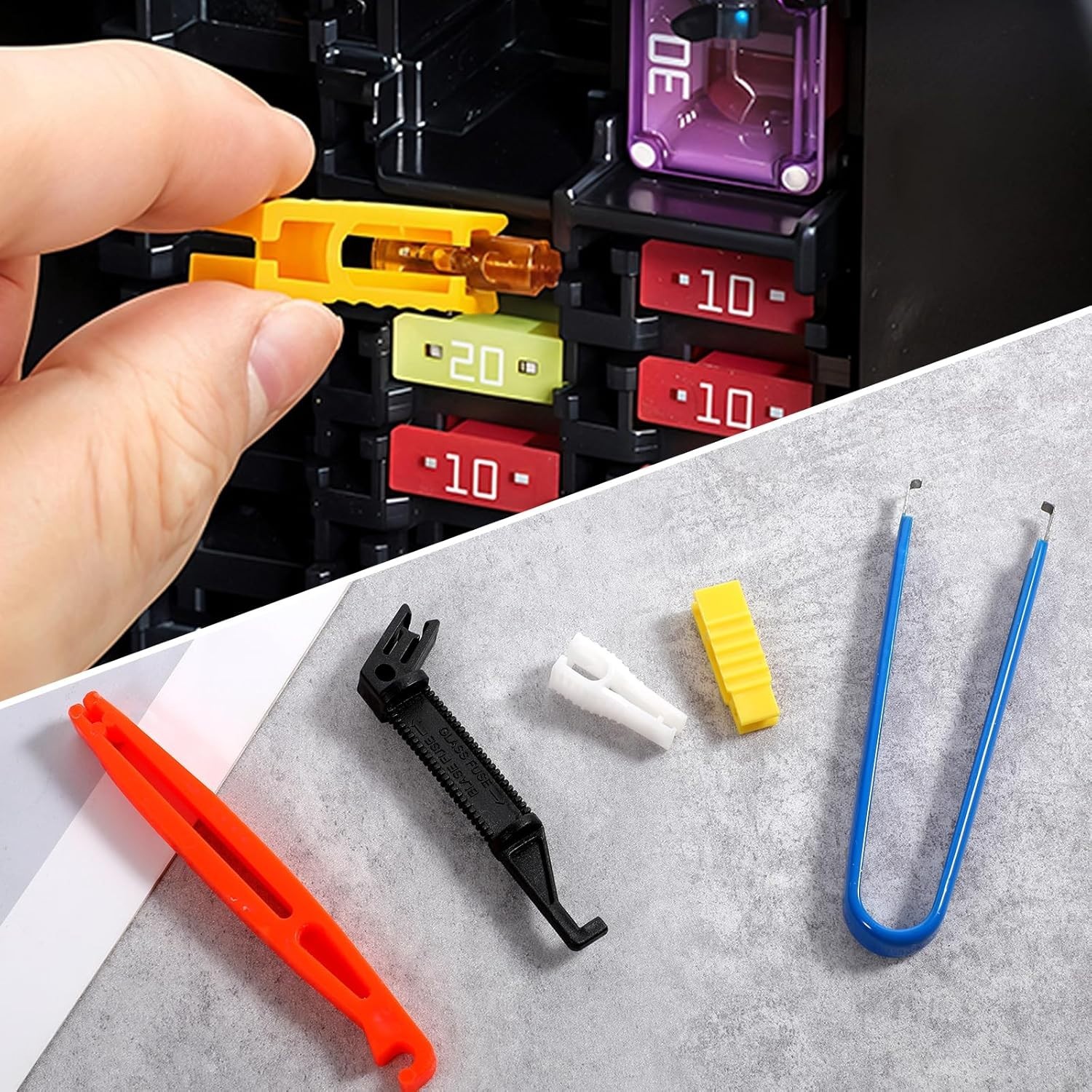5 Pcs Fuse Puller, 5 Sizes Automotive Fuse Puller Tool, Plastic Fuses Removal…