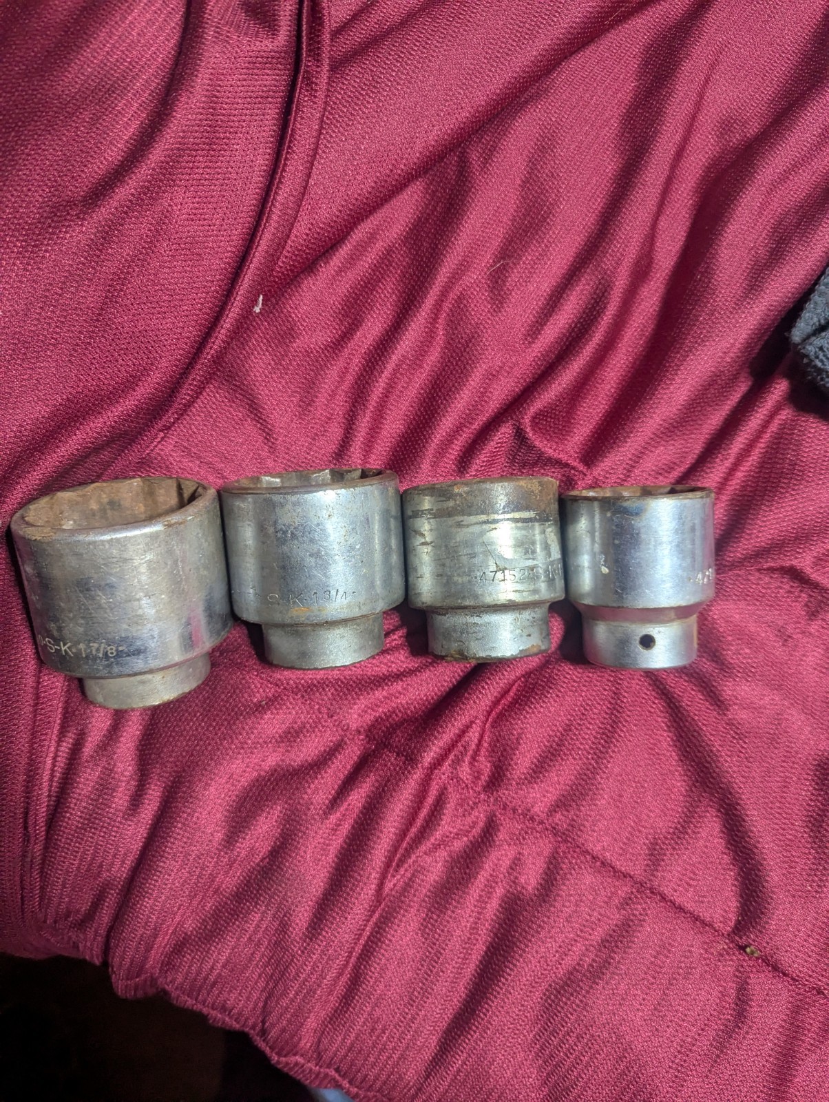 S-K 3/4» drive Lot of 4 sockets 1 1/2», 1 5/8», 1 3/4», 1 7/8»