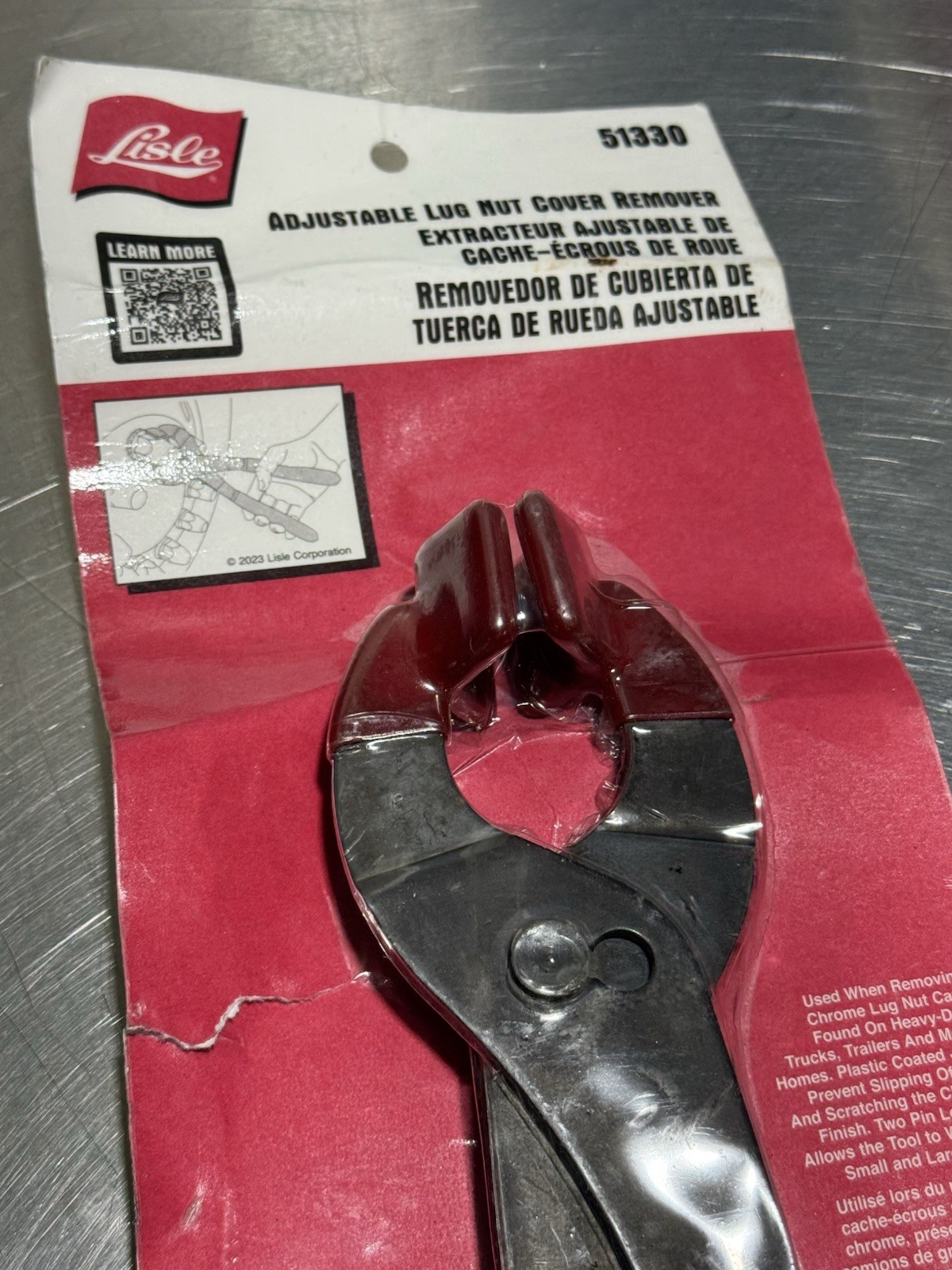 Lisle 51330 Adjustable Lug Nut Cover Remover for Heavy-Duty Trucks and Trailers