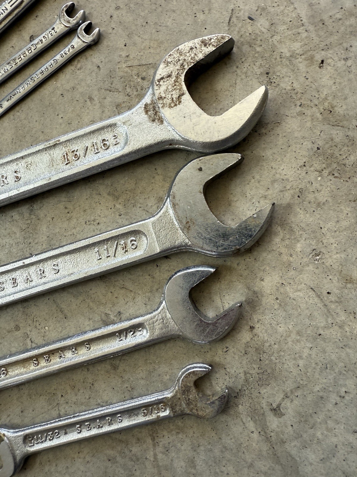23 Piece Lot of Craftsman (& Sears) Wrenches – Combination – Various Sizes/Used