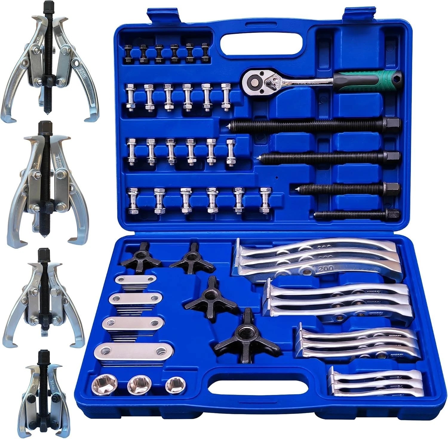 Versatile 8-in-1 Gear Puller Set 3″-8″ Cr-V Steel Mechanic’s Tool Kit