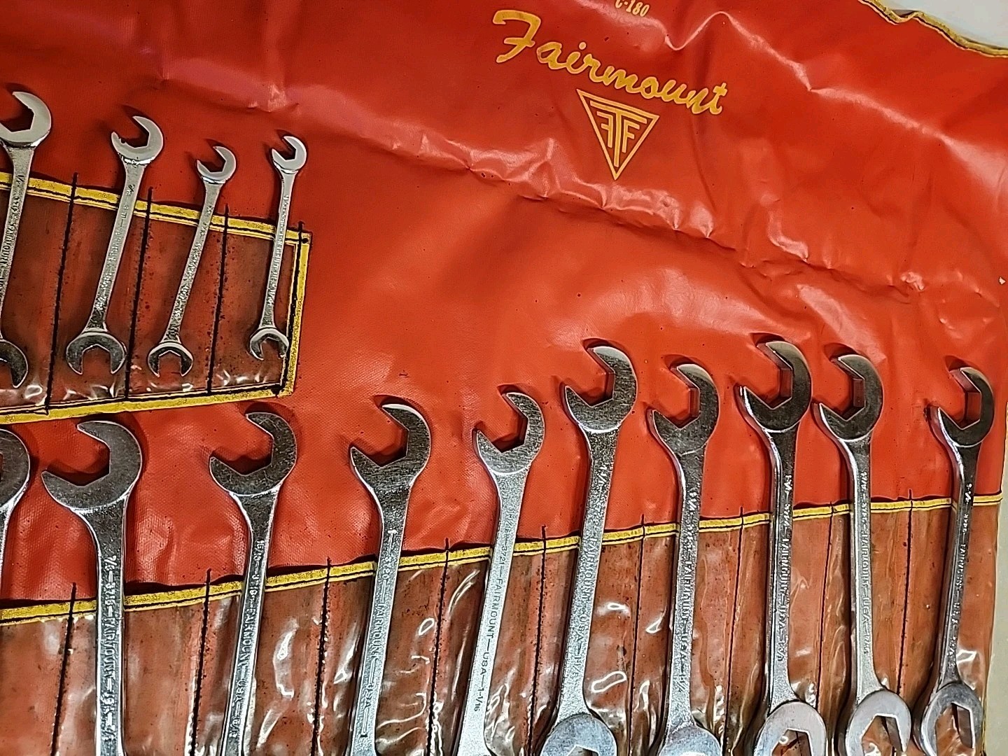 Fairmount 18 PC Angled Wrench Set SAE W/Pouch C-180 Made In USA Vintage HTF