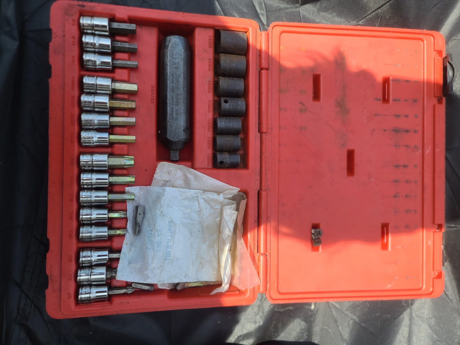 Snap-on 234epit 3/8 drive 34 Pc impact driver socket set excellent condition
