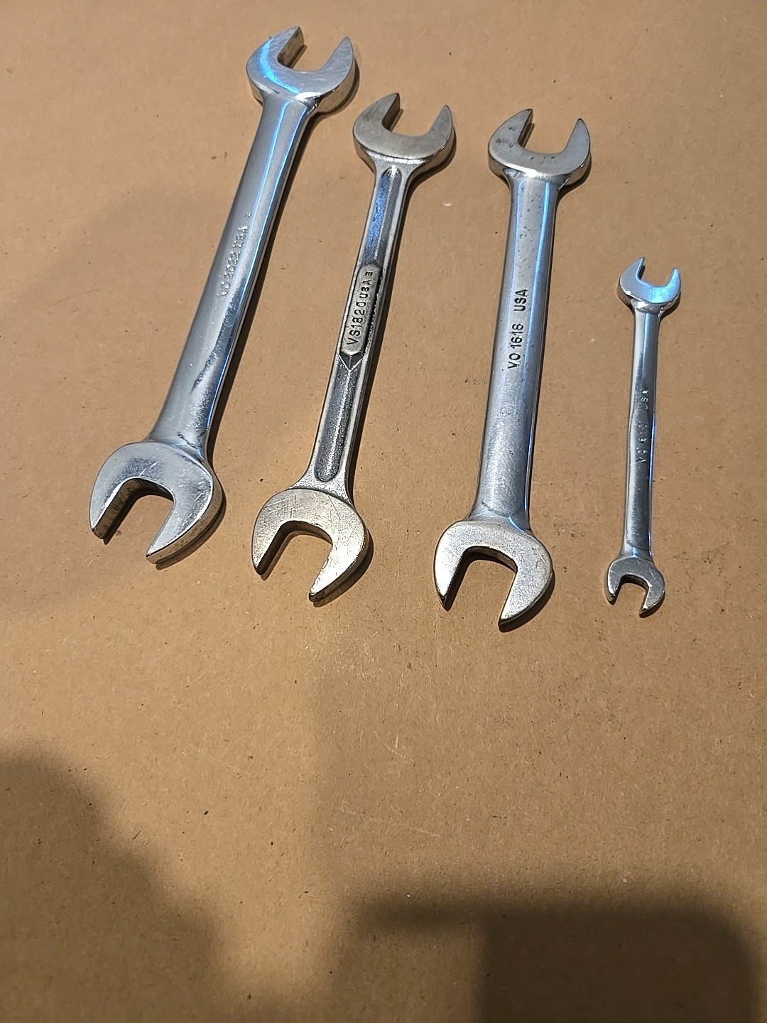 Snap On 1/4″-5/16″,1/2″-9/16″,9/16″-5/8″,5/8″-11/16″ SAE Open End Wrenchs USA
